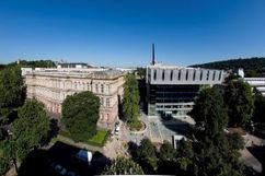 Gebäudeansicht der RWTH Aachen aus der Vogelperspektive
